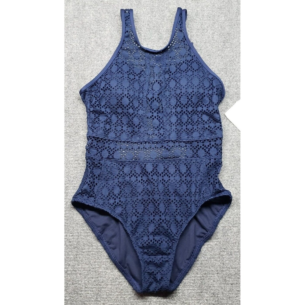 BCA By Rebecca Virtue Swimsuit Womens M Navy Blue One Piece New